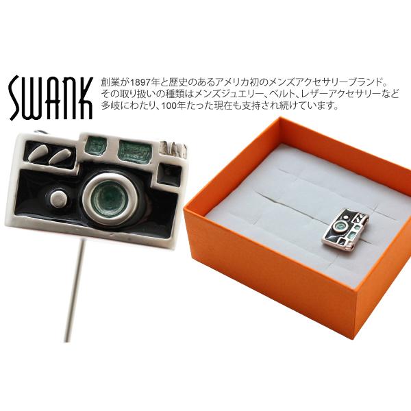 ブランド アクセサリー SWANK スワンク レトロカメラ ラペルピン（ブラック） ブローチ バレン...