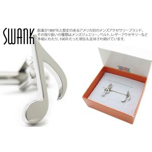 ブランド アクセサリー SWANK スワンク 音符 カフス カフスボタン カフリンクス 音楽 かわいい 父の日｜cufflink