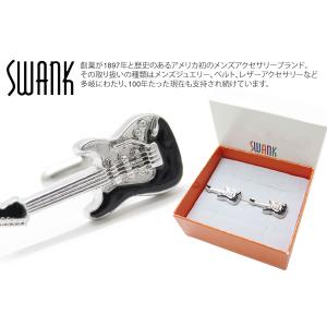 ブランド アクセサリー SWANK スワンク エレキギター カフス カフスボタン カフリンクス おもしろ ユニーク 音楽 ロック 父の日｜cufflink