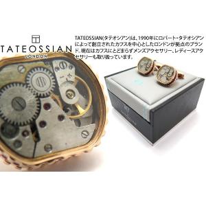 ブランド アクセサリー TATEOSSIAN タテオシアン メカニカル トノースケルトンギアカフス（ローズゴールド＆バーガンディ）（ブランド カフリンクス） 父の日｜cufflink