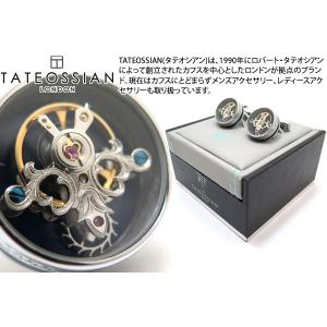 ブランド アクセサリー TATEOSSIAN タテオシアン メカニカル スカルトゥールビヨンカフス（ロジウム＆ブルーエナメル）（ブランド カフリンクス） 父の日｜cufflink