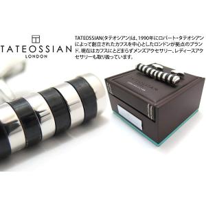 TATEOSSIAN タテオシアン シリンドリカルローテーションシルバーカフス（ロジウム＆カーボンファイバー）（ブランド カフリンクス） 父の日｜cufflink