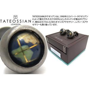 ブランド アクセサリー TATEOSSIAN タテオシアン ノベルティ 地球儀リボルブシルバーカフス（ブラックロジウム＆ラピス）（ブランド カフリンクス） 父の日｜cufflink