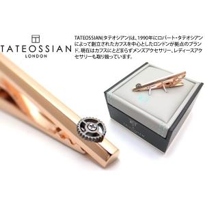 ブランド アクセサリー TATEOSSIAN タテオシアン ポリッシュギアタイバー（ガンメタル）（ブランド タイピン） 父の日｜cufflink