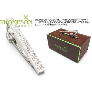 ブランド アクセサリー THOMPSON トンプソン グラフィックタイバー（ロジウム）（ブランド タイピン） 父の日｜cufflink