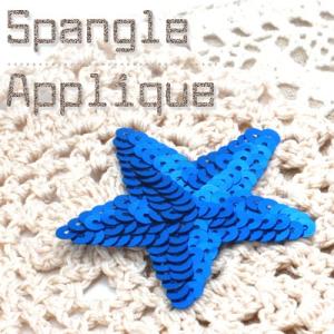 選べる10色 スパンコール アップリケ スター 星 ワッペン アイロン 接着 キラキラ かわいい