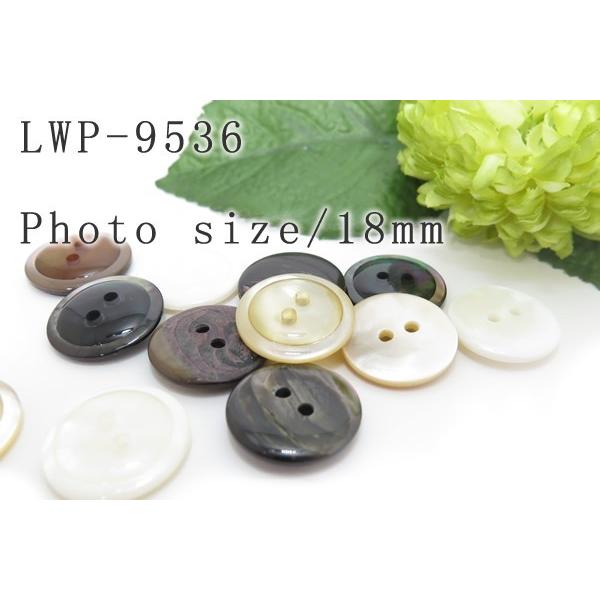 同系色のエポキシ樹脂がアクセントの貝ボタン　LWP-9536 18mm バレンタイン 爆買