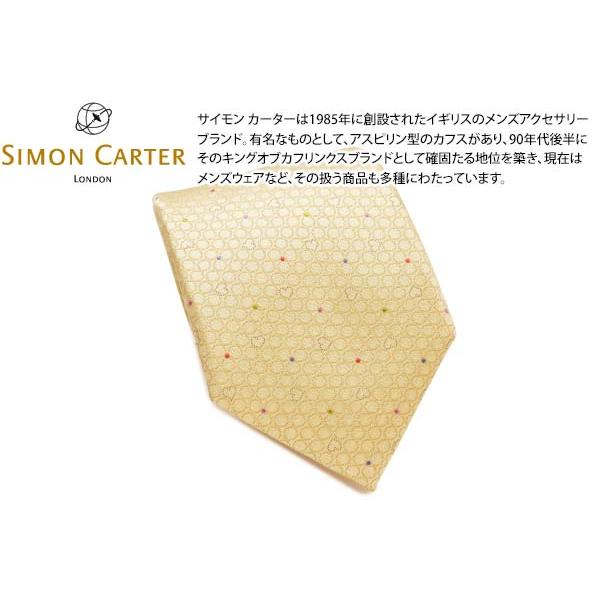 ネクタイ ブランド SIMON CARTER サイモン・カーター ドット＆ハート シルク ネクタイ（...