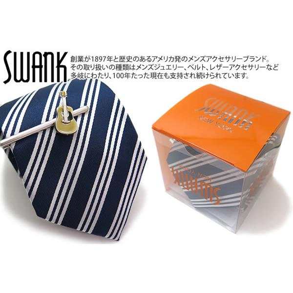 ネクタイ ブランド SWANK スワンク  ギター ネクタイ ＆ タイバーセット 音楽 クリスマス