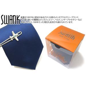 ネクタイ ブランド SWANK スワンク  飛行機 ネクタイ ＆ タイバーセット 青 雲 シンプル 父の日｜cufflink