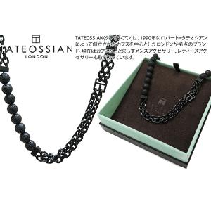 ブランド アクセサリー TATEOSSIAN カテナ アイザック ネックレス（IPブラック＆溶岩ビーズ）｜cufflink