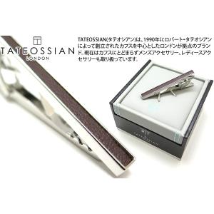 ブランド アクセサリー TATEOSSIAN タテオシアン レザー タイバー（ブラウン） タイピン おしゃれ 珍しい 革 父の日｜cufflink