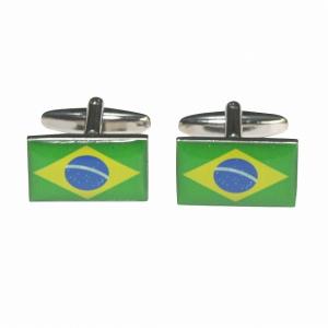カフス　カフスボタン　ブラジル国旗｜cuffs-kobo