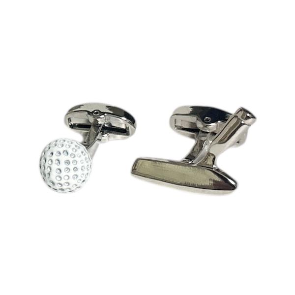 カフス　カフスボタン　ゴルフボールとパター