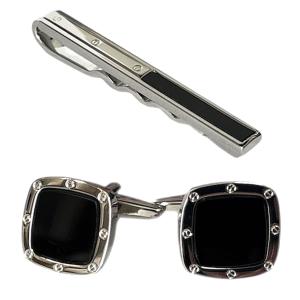 オニキス マザーオブパール スクエア シルバー カフスボタン カフス
