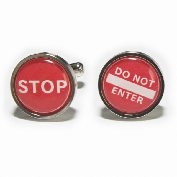 カフス　カフスボタン　進入禁止＆止まれ