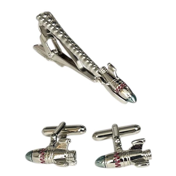 SWANK スワンク ロケットカフスボタン・ネクタイピンセット