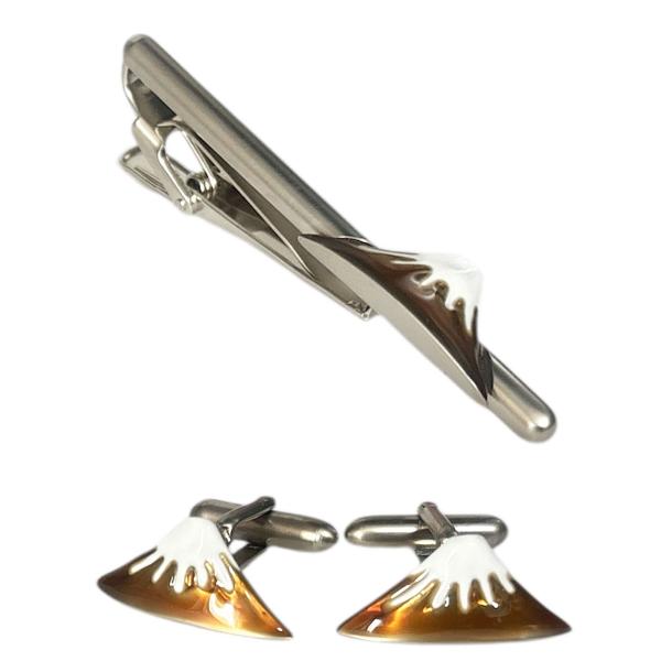 SWANK スワンク 富士山カフスボタン・ネクタイピンセット