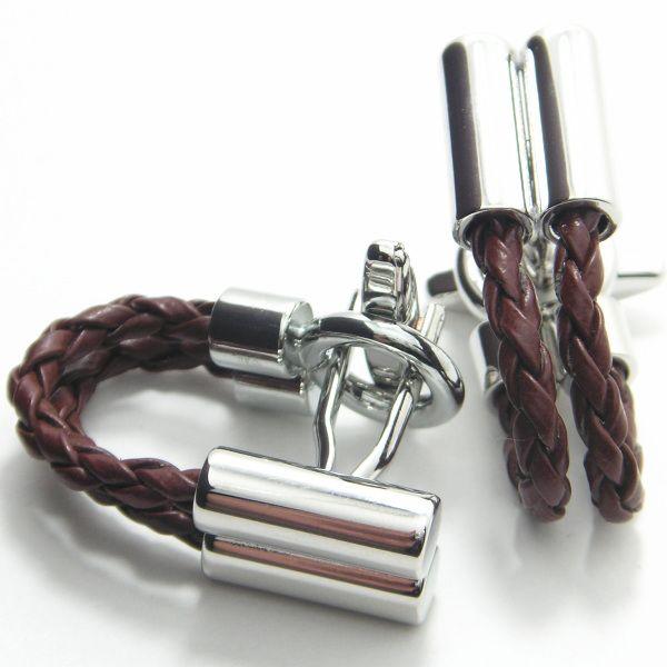 カフス カフスボタン 全2色 レザーのラップアラウンド メンズ プレゼント カフスマニア