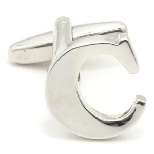 バラ売り シルバー アルファベットC カフス イニシャル