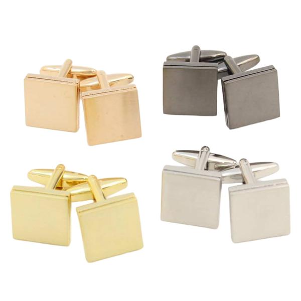 4色展開 マット スクエア シンプル カフス カフリンクス カフスボタン