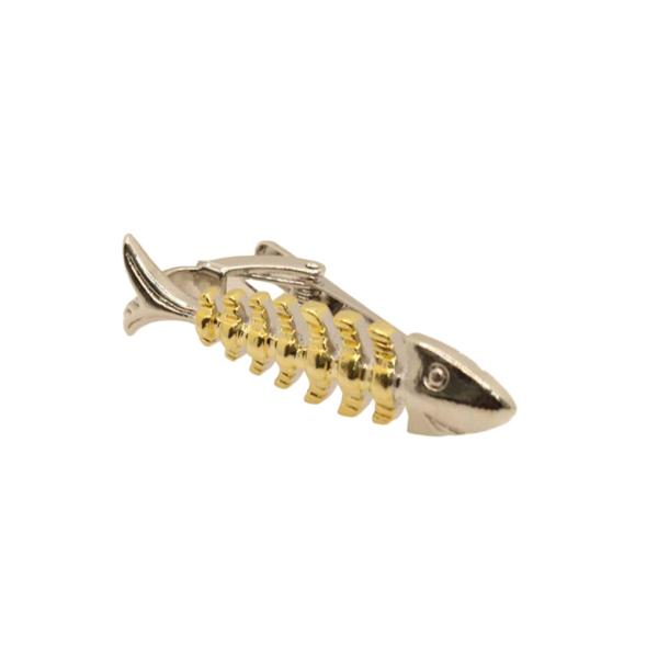 魚の骨 シルバー ゴールド ユニーク タイピン ネクタイピン