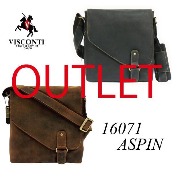 アウトレット B品 訳あり 返品交換不可 / ASPIN 16071 本革 バックル 変形フラップ ...