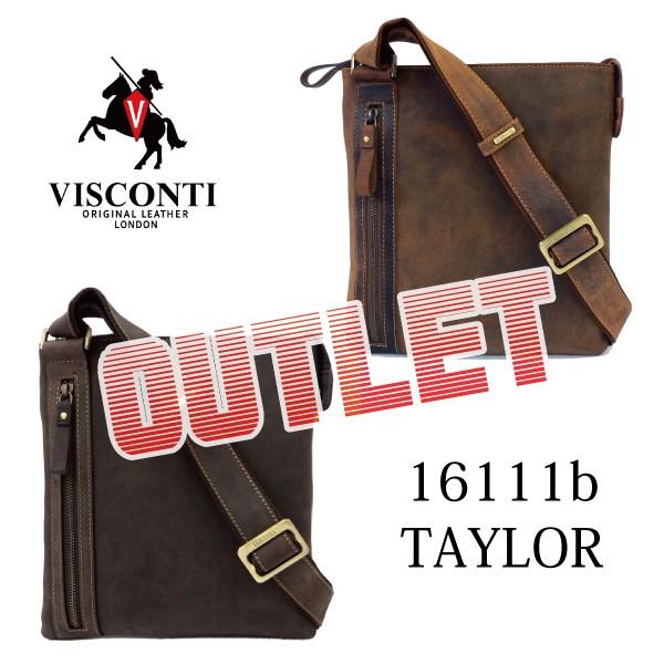 アウトレット・B品・訳あり/16111b TAYLOR　/薄型 ジップトップ ショルダーバッグ　/本...