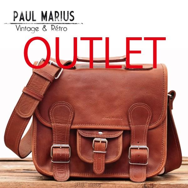 アウトレット B品 訳あり 返品交換不可 / 本革 レトロな学生鞄 Sサイズ CAR-30S ブラウ...