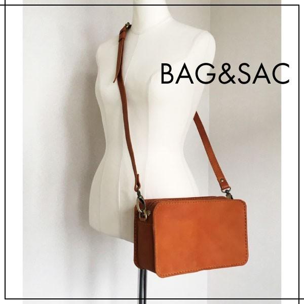 ファスナー開閉 横型 ナチュラル レザー ショルダーバッグ　KL-NIO　/本革 牛革 ハンドバッグ...