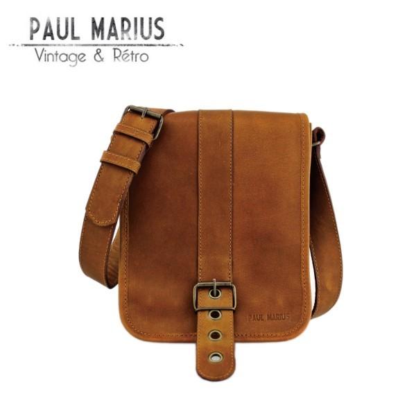 本革 切符切り の ミニ ショルダーバッグ POI-20 ブラウン / PAUL MARIUS ポー...