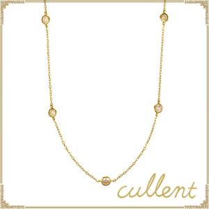 ネックレス K18 18金 18k ゴールド ダイヤモンド ダイヤ ダイヤモンド ステーション ネックレス K18  liberty station｜cullent