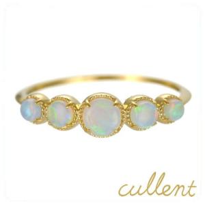 リング K18 18金 18k オパール 指輪  K18オパールリング destiny  gradation
