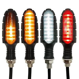 YiYUELED LED バイク ウインカー 16LED 12V汎用 IP67防水 1.5W高輝度 省エネ ４個セット 流れるウインカー ターン ライ