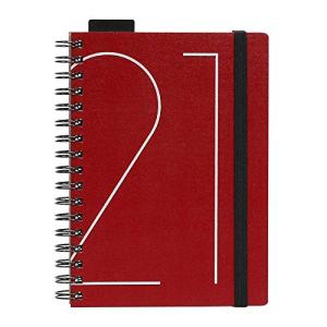 エトランジェ ディ コスタリカ CUOIO Wリング ダイアリー 2021年 A6 マンスリー レッド 2021年 3月始まり 0103-DMA63-