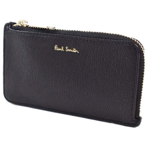 ポールスミス 財布 コイン カードケース レディース ブランド カラースロット キーリング付 ブラッ...
