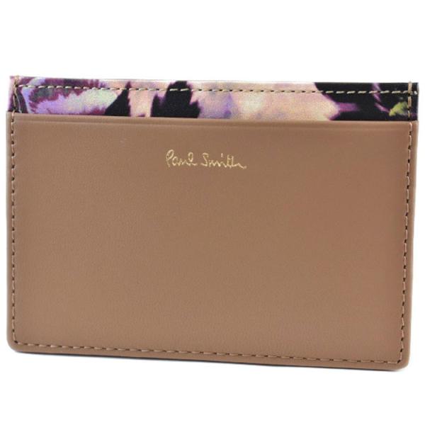 パスケース ポールスミス レディース レザー ヘイジーパンジートリム 専用箱付 ベージュ 女性 婦人