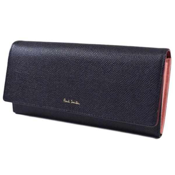長財布 ポールスミス 財布 レディース ブランド フラップ 専用箱付 濃紺 ネイビー 女性 婦人 本...