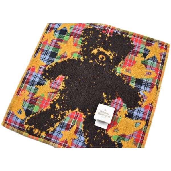 ヴィヴィアン ウエストウッド タオルハンカチ 1枚 レディース ブランド ダークブラウン ベア チェ...