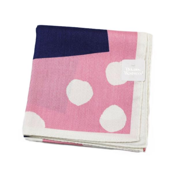 ハンカチ レディース 1枚 ヴィヴィアン ウエストウッド ドット 2020 デザイン ピンク ネイビ...