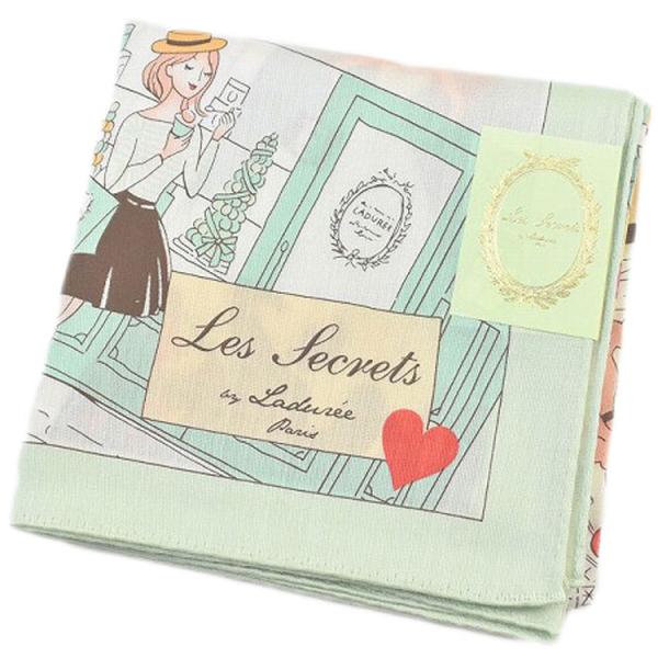 ラデュレ ハンカチ 1枚 レディース ブランド ライト グリーン 女性 婦人