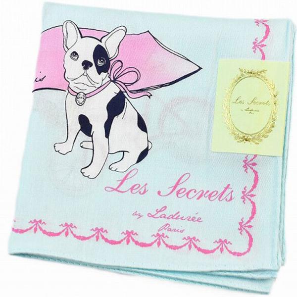 ラデュレ ハンカチ 1枚 レディース ブランド スカイ ブルー ドッグ 女性 婦人