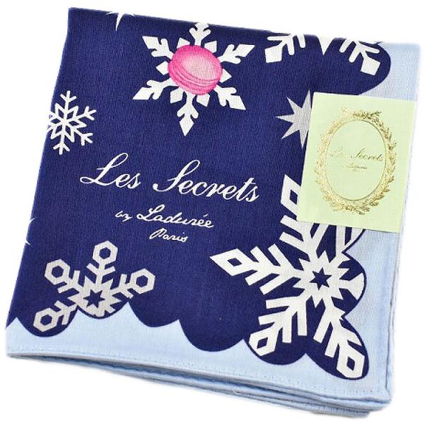 ラデュレ ハンカチ 1枚 レディース ブランド パウダー ネイビー ブルー  ゴールド スノークリス...