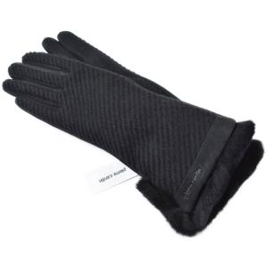 LANVIN（ランバン） 手袋 レディース オン ブルー 黒 革手袋 防寒