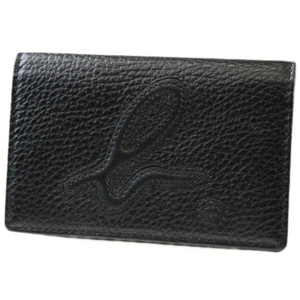 アニエスベー カードケース 名刺入れ レディース ブランド 二つ折り フラップ 専用箱付 ロゴ 黒 ...