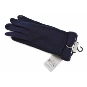手袋 レディース ブランド アンテプリマ ウール カシミヤ混 ネイビー スマホ対応 21〜22cm