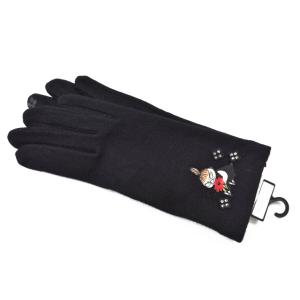 アンテプリマ 手袋 レディース ブランド ムーミン ウール カシミヤ混 リトルミイ スマホ対応 黒 ...