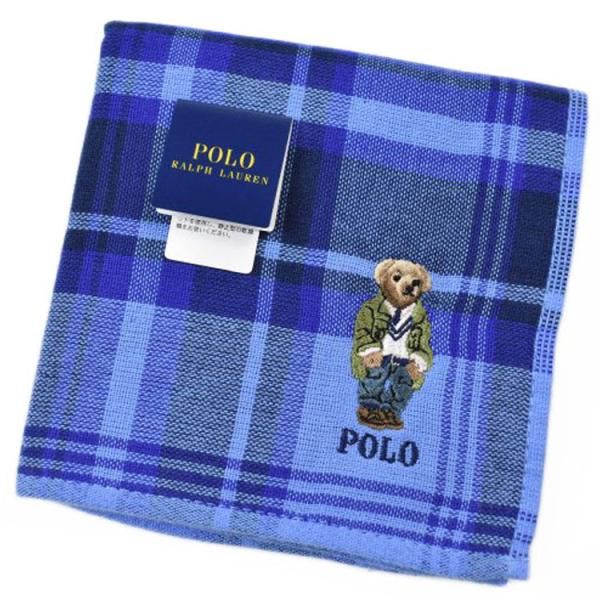 ハンカチ メンズ 男性 プレゼント ギフト ラルフローレン タオルハンカチ 青 ブルー ネイビー チ...