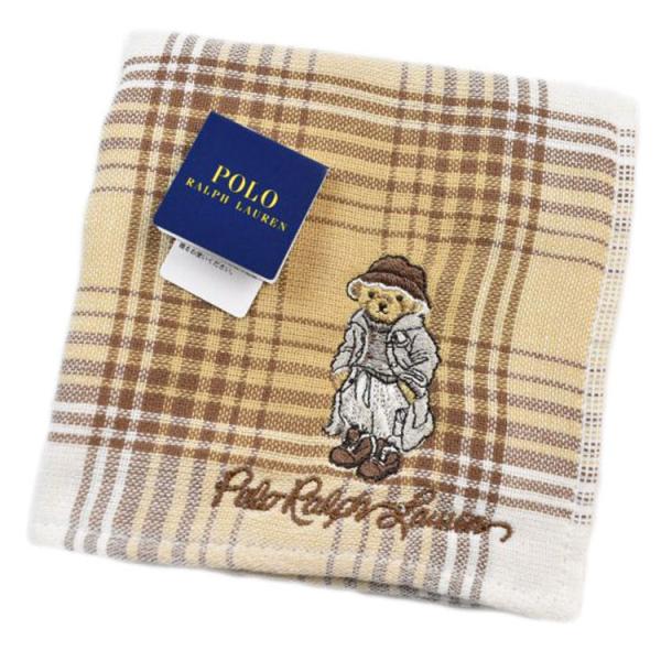 タオルハンカチ ポロ ラルフローレン タオル ハンカチ 1枚 レディース ポロベア ベア くま ブラ...