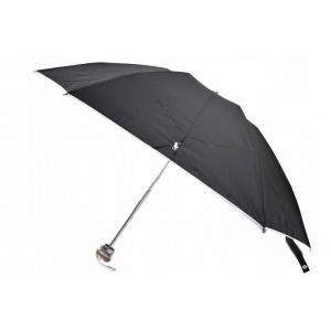ポロ ラルフローレン 日傘 折りたたみ 傘 レディース ブランド ロゴ パイピング 黒 ブラック 50cm 女性 婦人 UV 晴雨兼用 遮光 遮熱